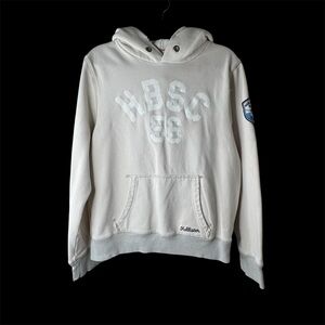 Hollister Cream Hoodie with Surf Club Patch